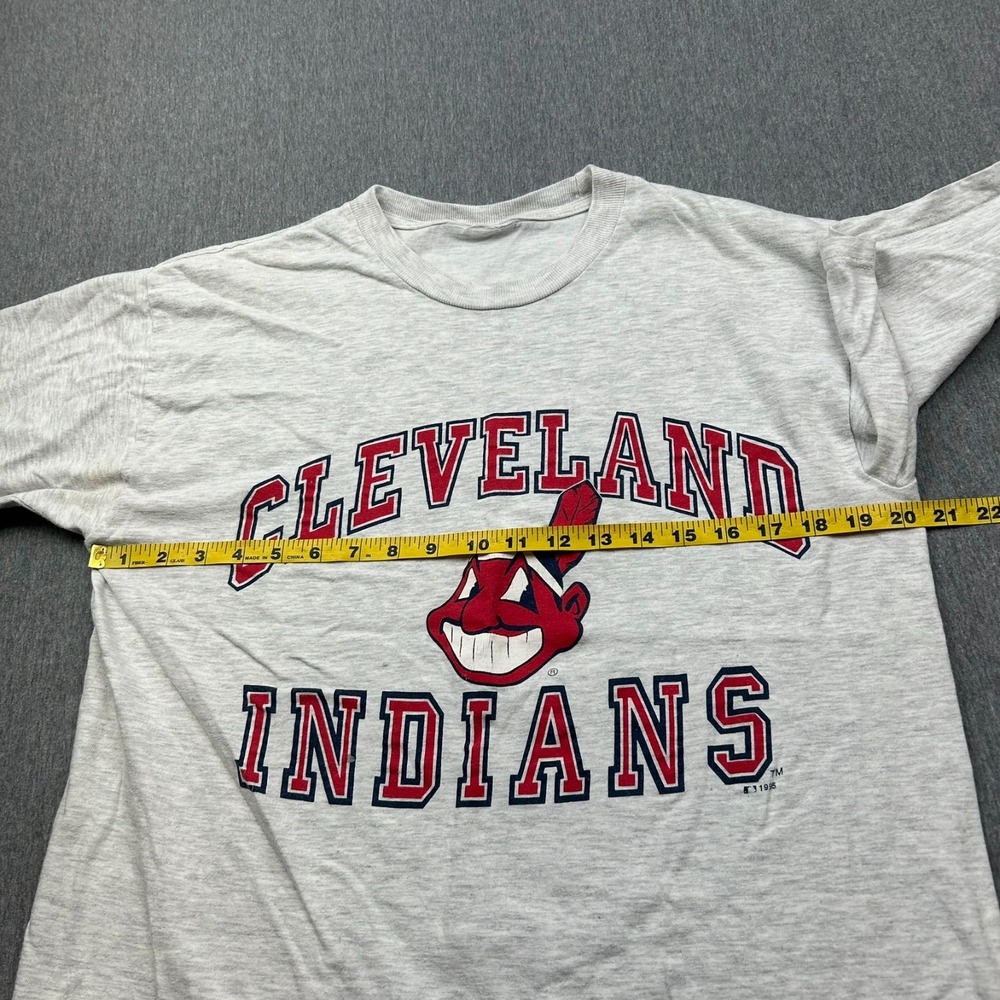 Cleveland Indians Chief Wahoo Gray Short Sleeve Tshirt Unisex Medium? 1995 MLB - Picture 6 of 16
